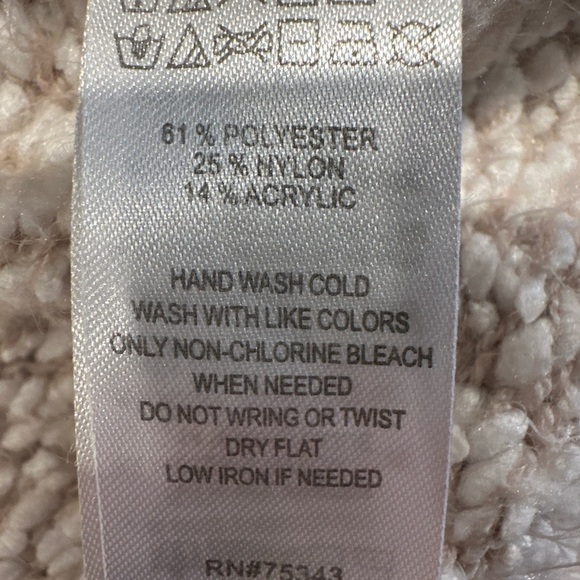 Cynthia Rowley Textured Knit Hooded Open Front Cardigan Sweater Beige Cream XS - Picture 3 of 6